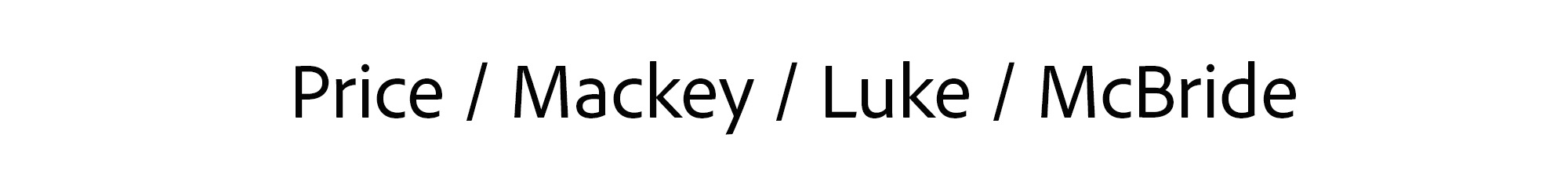 Price Mackey Luke McBride